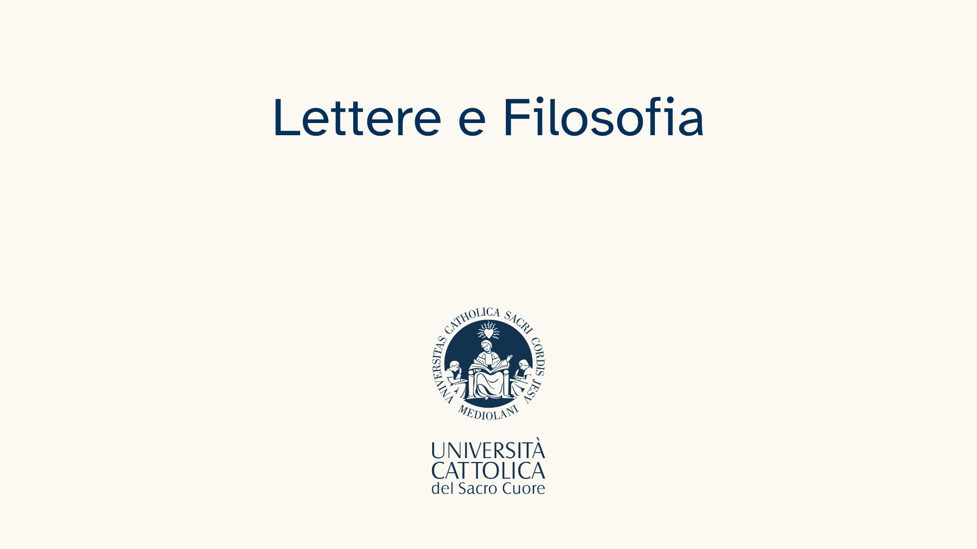 Perché studiare Lettere e Filosofia in Cattolica