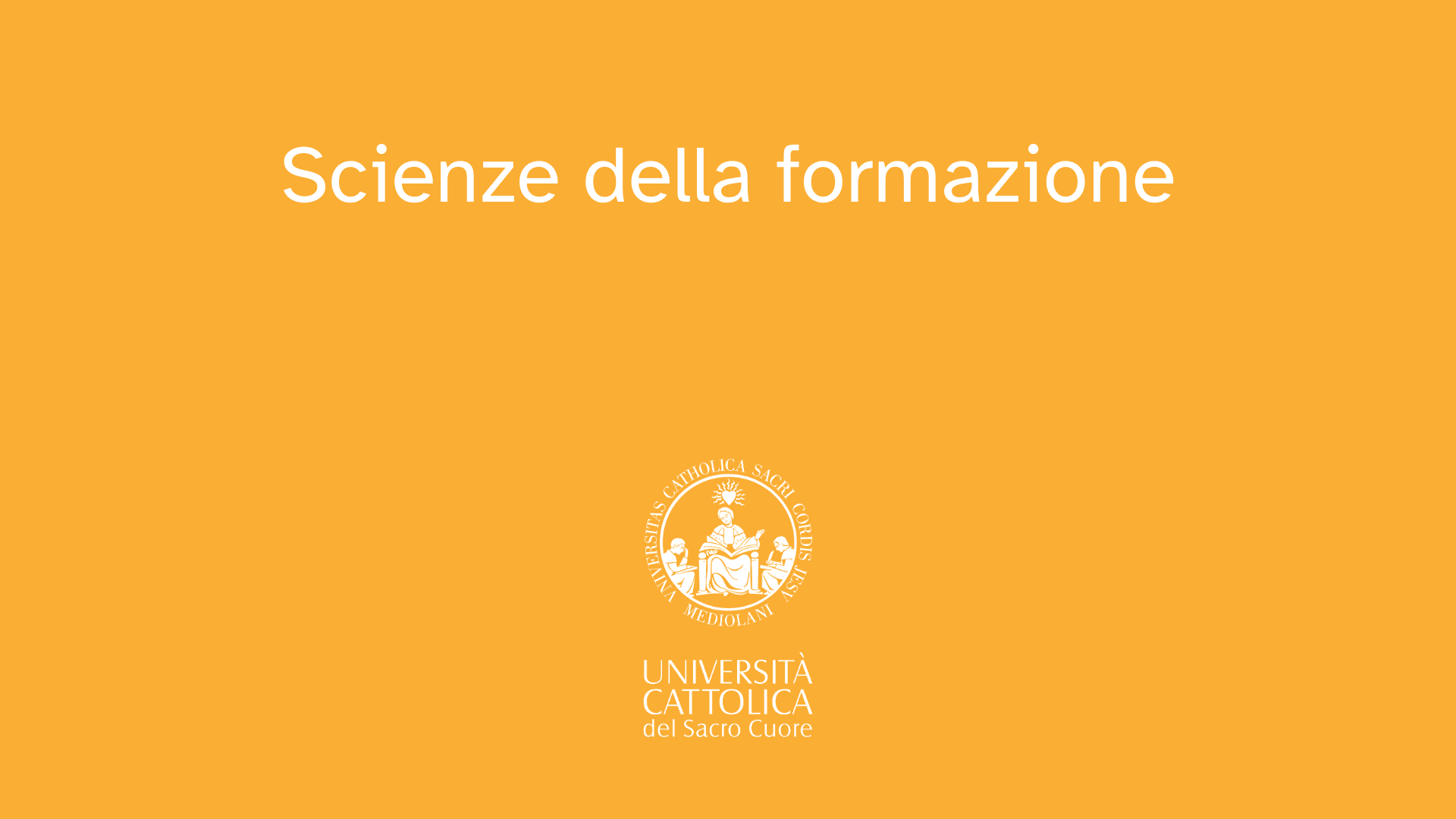 Perché studiare Scienze della Formazione in Cattolica