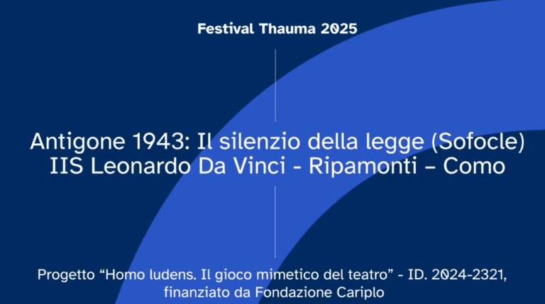 Cover Image for Antigone 1943 Il silenzio della legge (Sofocle) – IIS Leonardo Da Vinci – Ripamonti – Como